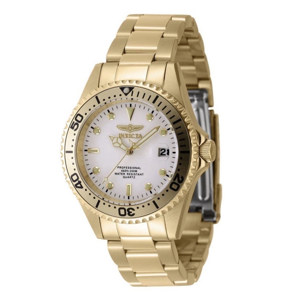 Invicta Pro Diver Anchoris 89380B 37.5mm Gold Quartz Men's Watch NWT